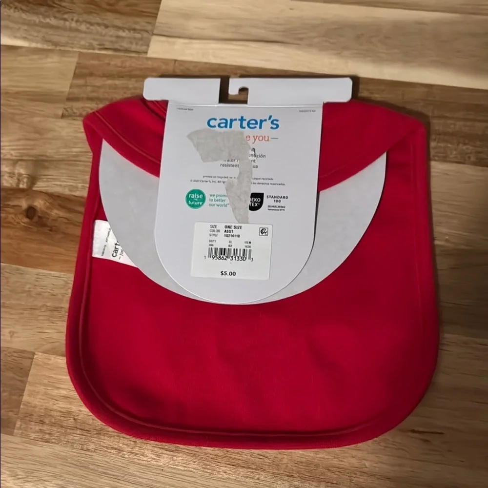 Carter's Red Valentine's Day Bib